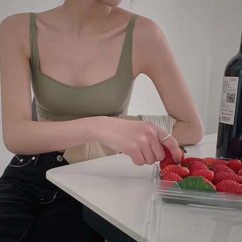 美背海绵乳胶抹胸无钢圈薄款内衣