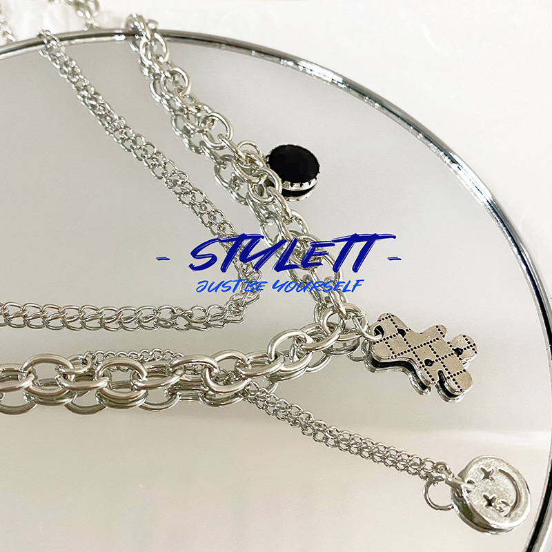 欧美配饰毛衣链黑宝石