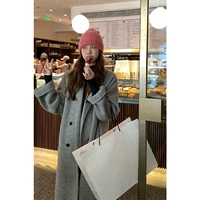 Зимнее двусторонное шерстяное пальто, изысканный стиль, свободный крой