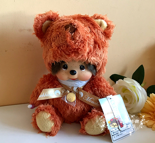 橙色熊 日本正版 萌趣趣 蒙奇奇Monchhichi 泰迪熊MCC