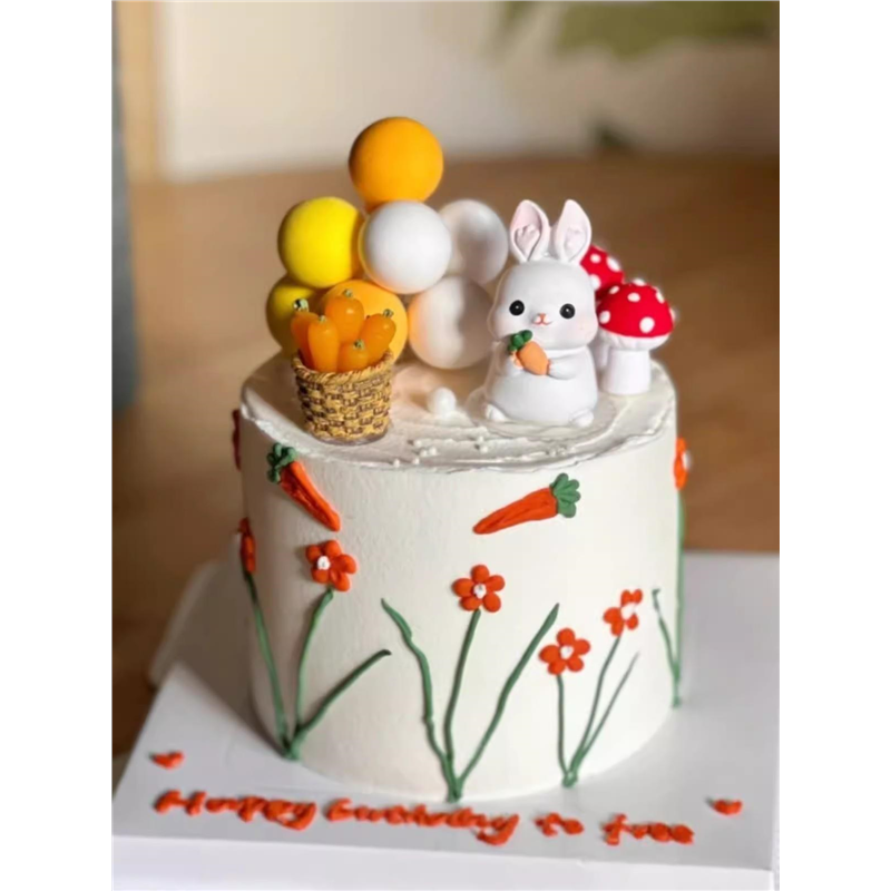 田园风兔宝宝周岁蛋糕装饰可爱萝卜小兔子摆件满月百天生日装扮,节庆用品/礼品,蛋糕/烘焙装饰用品,淘宝优惠券,粉丝福利购,淘宝优惠卷