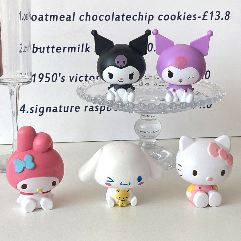 库洛米美乐蒂KT猫蛋糕装饰摆件
