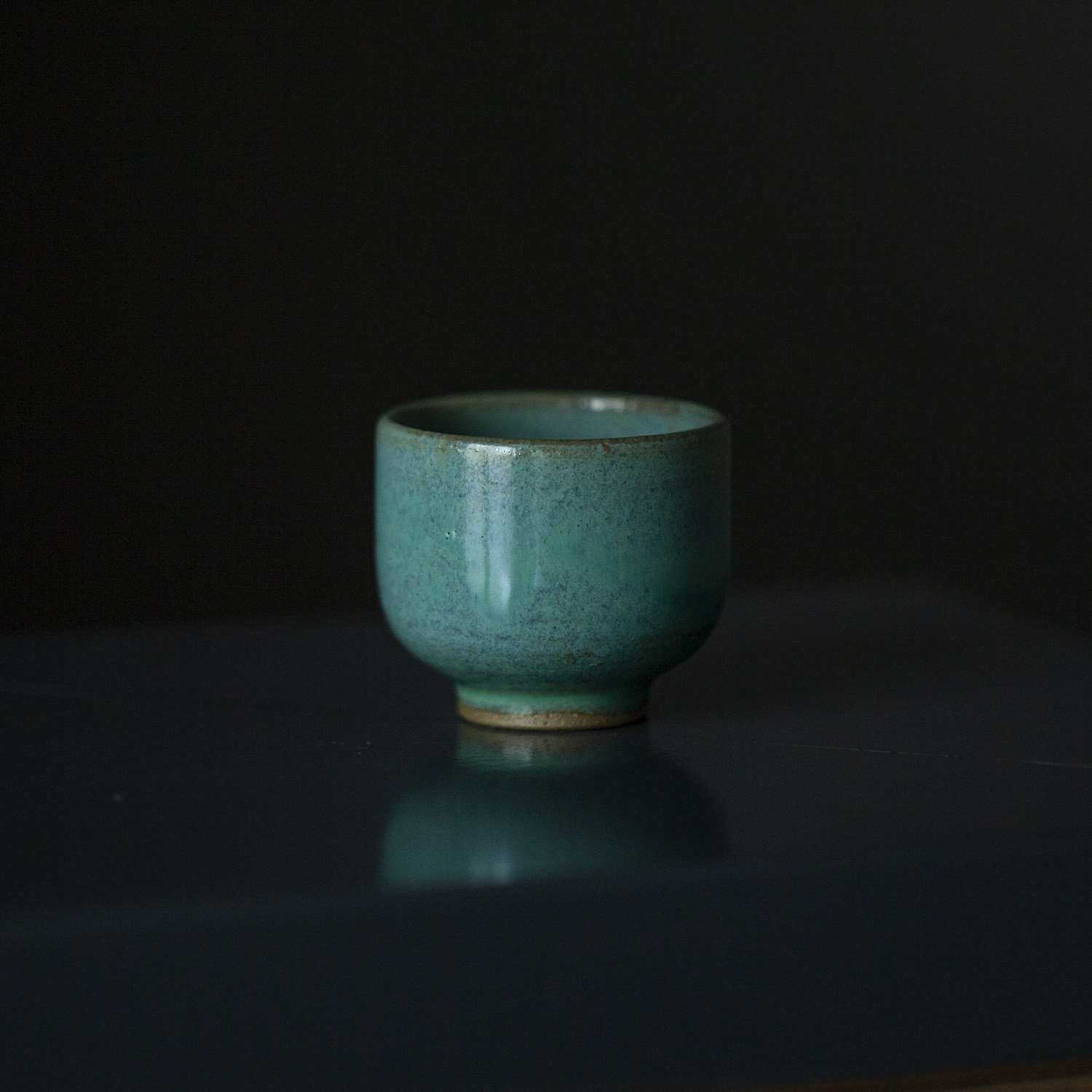 一器一记日本回流中古瓷器粗陶绿釉老味很足品茗主人杯子茶器具