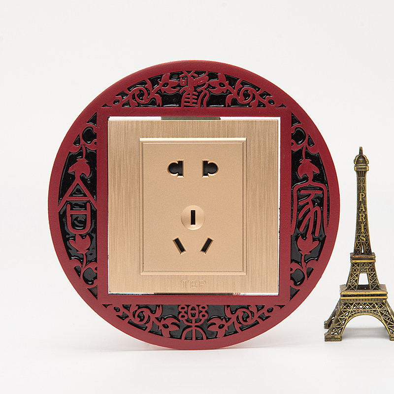 简约新中式免洗无痕开关贴墙贴简约插座面板遮丑保护套插排装饰框,家居饰品,开关贴,淘宝优惠券,粉丝福利购,淘宝优惠卷