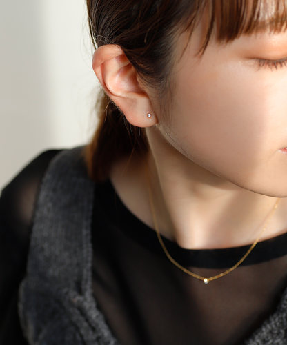 mimi33耳钉迷你宝石设计