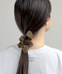 包拼邮 日本代购 ANEMONE 日系简约气质高级感蝴蝶结小肠布发圈