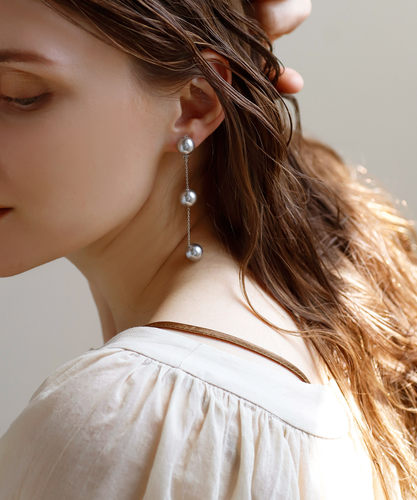 mimi33日系耳钉珍珠流苏轻奢时尚