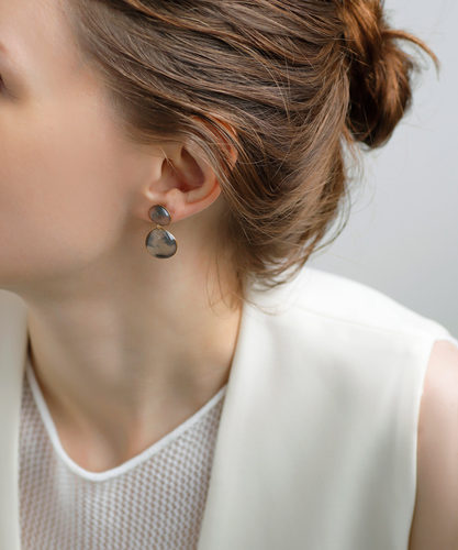 mimi33耳夹耳钉大理石纹轻奢时尚