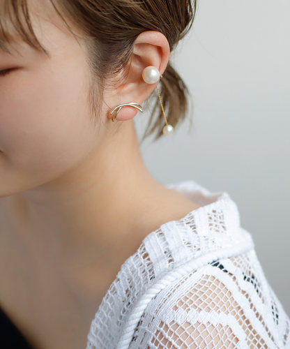 mimi33耳夹环绕线条设计感新潮