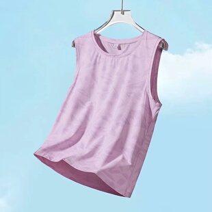锻炼T恤男 背心女透气凉感运动健身跑步衫 夏季 户外冰丝速干衣无袖