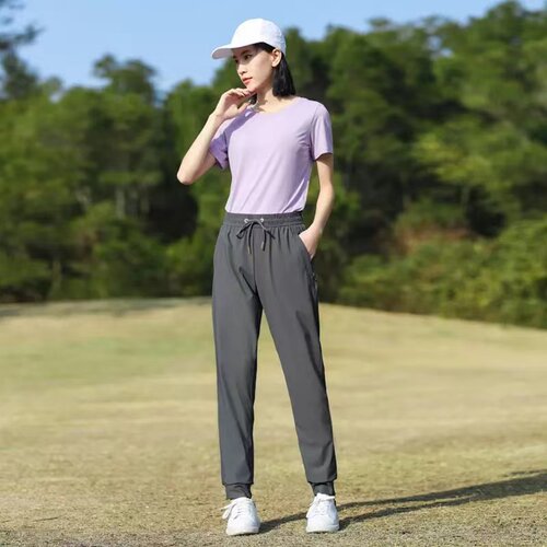 夏季冰丝透气速干裤男女宽松