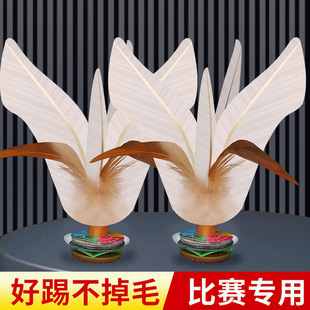 毽子运动专用毽球踢毽子键子耐踢成人比赛儿童小学生大白腱健踺子