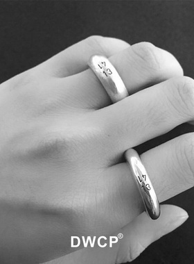 钛钢嘻哈戒指男潮嘻哈情侣1314指环女520情人节简约配饰礼物饰品