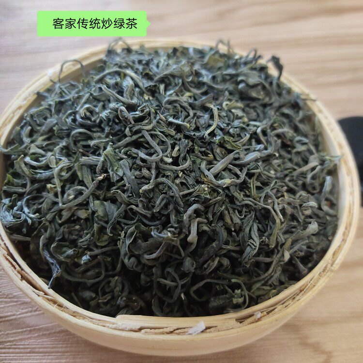 客家绿茶水舞情人工炒