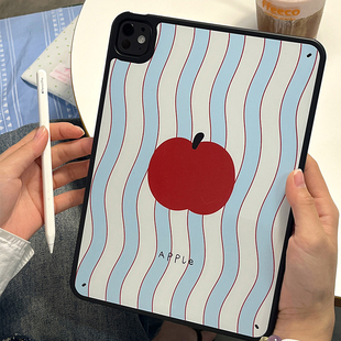 九9代10.2女mini7适用5 6代A1839 6硬壳10.5平板外壳2021款 ins风可爱彩绘iPad11保护壳10代透明Pro11防摔Air7