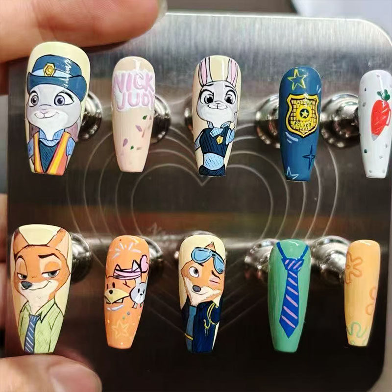 狐兔搭档穿戴甲疯狂动物城2可爱卡通动漫 2026新爆中长款美甲贴片,彩妆/香水/美妆工具,穿戴甲/甲片,淘宝优惠券,粉丝福利购,淘宝优惠卷