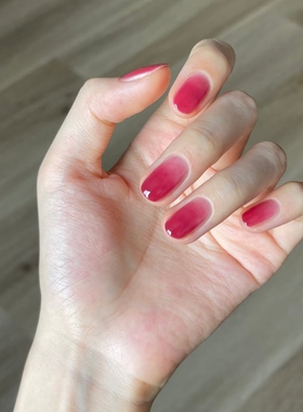 树莓渐变穿戴甲冰透树莓红