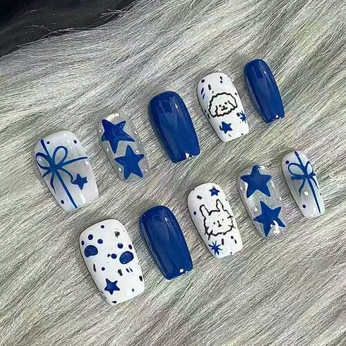 蓝星萌旺猫眼穿戴甲显白