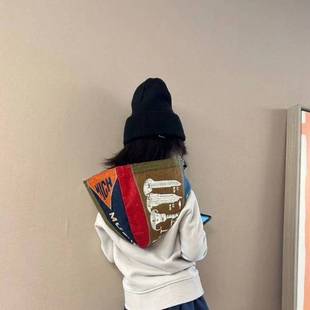 大金家男女童装2024新品宝宝韩版百搭时尚休闲中古大彩帽连帽卫衣