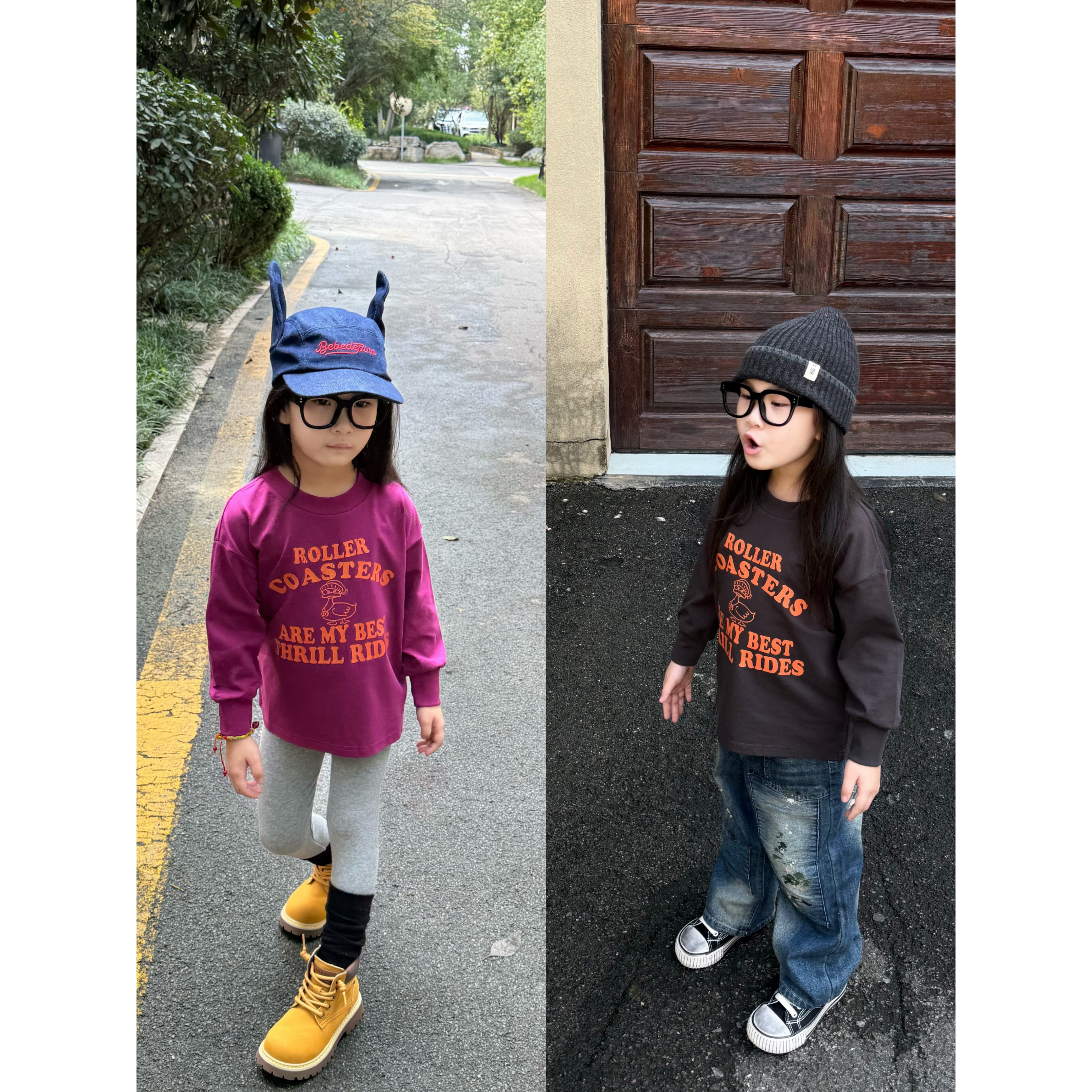 大金家童装圆领长袖酷感上衣