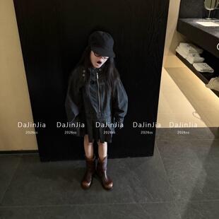 风潮酷裙子 子两穿牛仔裙女童软牛仔工装 2026春款 可拆卸袖