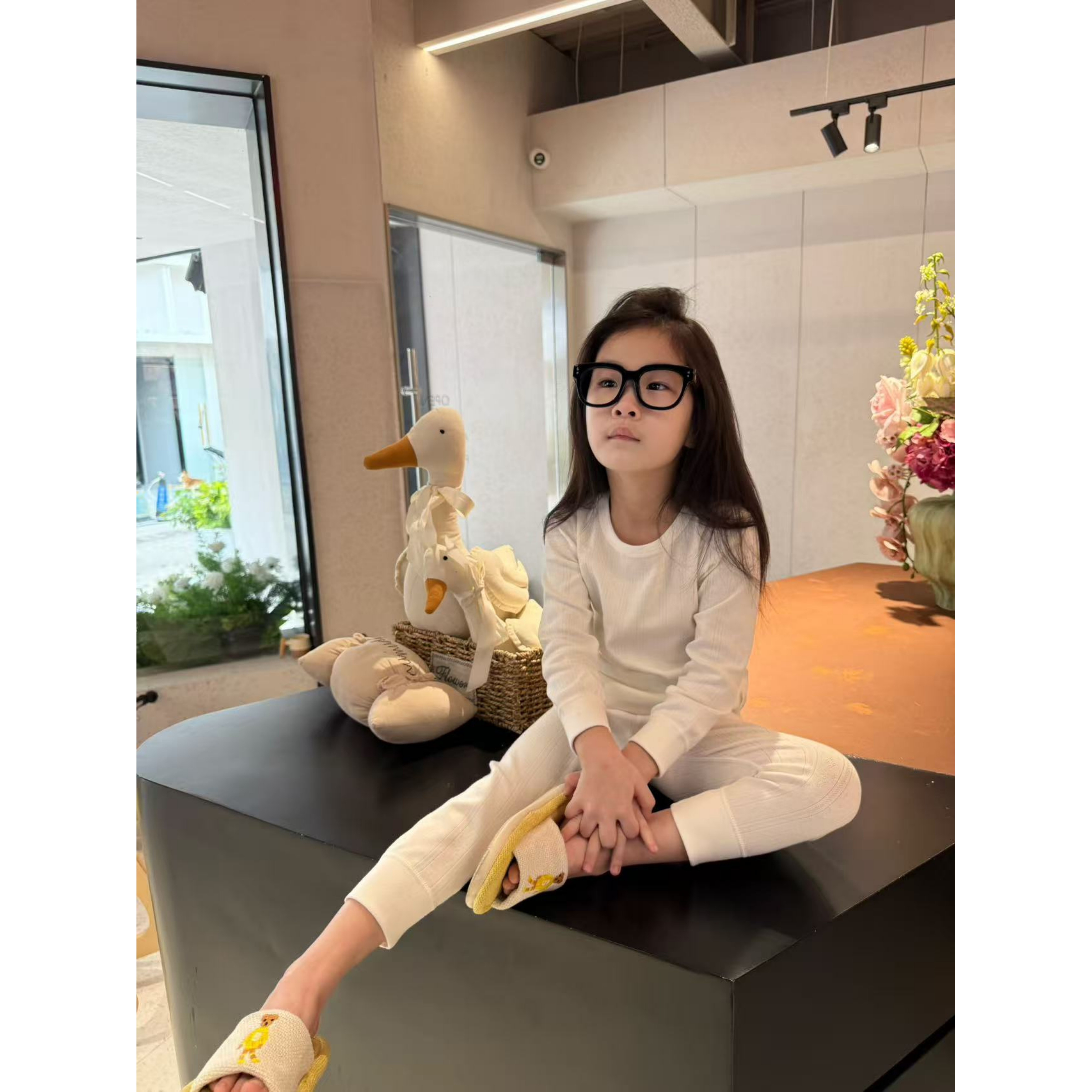 25秋冬新款净版白色全棉100A类宝宝内衣家居服纯棉秋衣秋裤套装