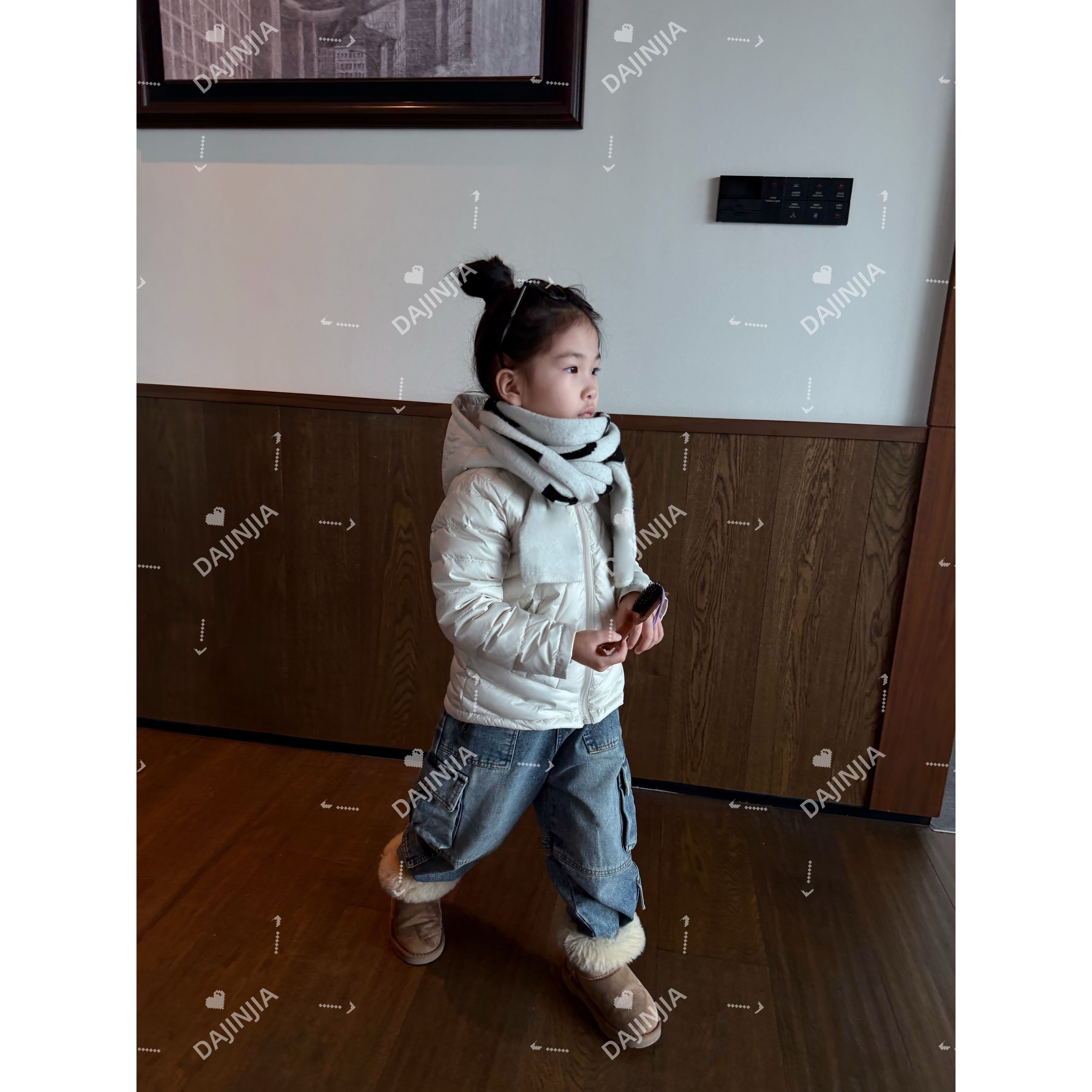 香香香香香香小香风字母撞色巨软糯冬季围巾