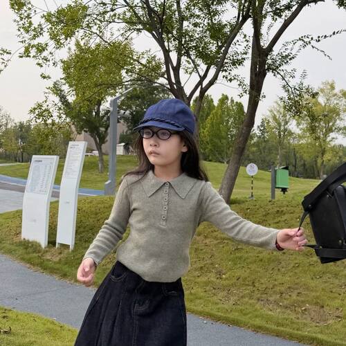 26秋季新款巨舒服翻领男女宝巨软糯长袖打底上衣
