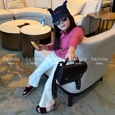 大金家POLO领长袖桃花粉开衫绵软