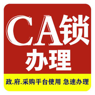 CA锁办理数字证签章申请政采云电子卖场专用U盘锁入库招投标书府