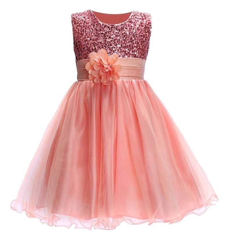 Kids veil dresses for girls wedding birthday princess dress