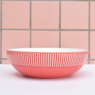 陶瓷浅碗大口碗2025新款高颜值家用大号拌面沙拉炸酱宽口吃面海碗