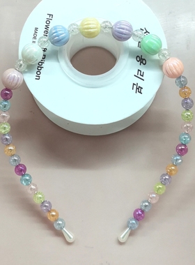 网红珍珠发箍手工细高级感头箍女士外出百搭洗脸发捆水钻刘海头饰