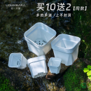热卖 升级特厚多肉花盆塑料矮方盆育苗省土迷你大小口径10送2同款