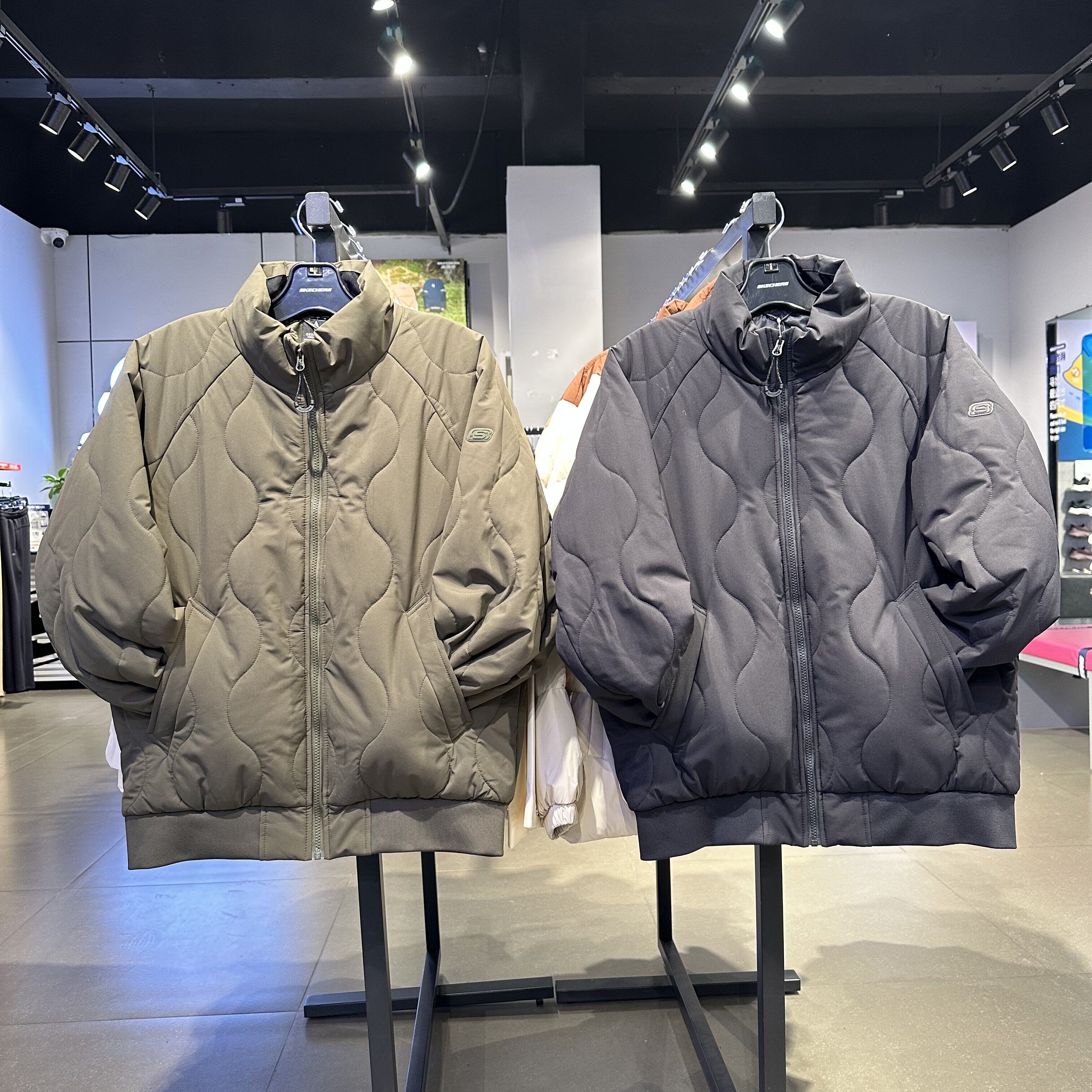 Skechers斯凯奇男士秋冬保暖防泼水立领菱形裥棉外套棉服L425M058,运动服/休闲服装,运动茄克/外套,淘宝优惠券,粉丝福利购,淘宝优惠卷