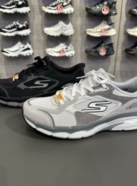 Skechers斯凯奇男女一脚蹬闪穿鞋舒适缓震透气221104慢跑鞋129224