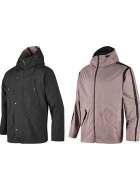 Skechers斯凯奇男士宽松舒适防风百搭双面穿连帽梭织外套P324U010