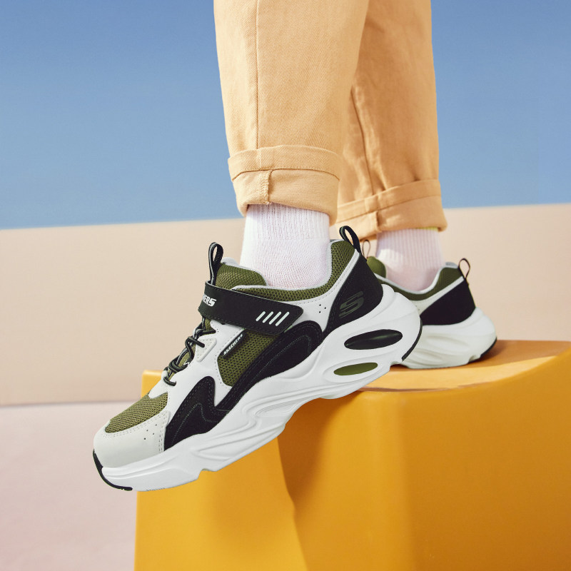 Skechers斯凯奇男大童轻便舒适缓震魔术贴休闲运动鞋405265L