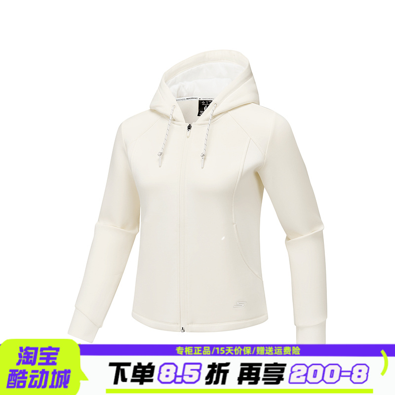 Skechers斯凯奇女士秋季新品蓄热保暖柔软蓬松连帽外套P425W065