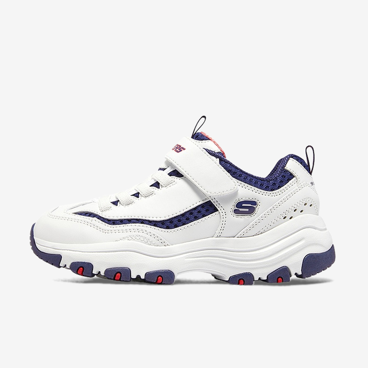 Skechers斯凯奇儿童男女同款撞色熊猫鞋透气魔术贴老爹鞋8701650L