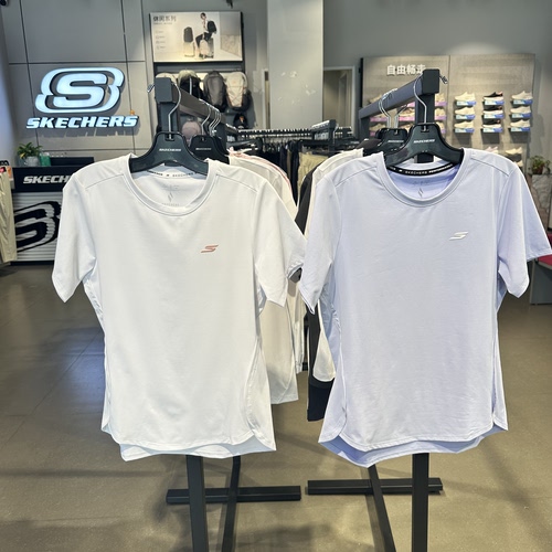 Skechers斯凯奇女士夏季百搭舒适柔软休闲针织短袖T恤衫P326W038