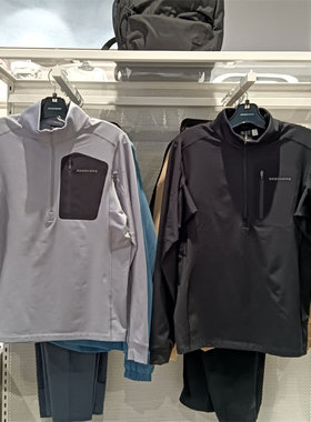 Skechers斯凯奇男子舒适保温衣袖口袋弹力针织套头卫衣P124M007