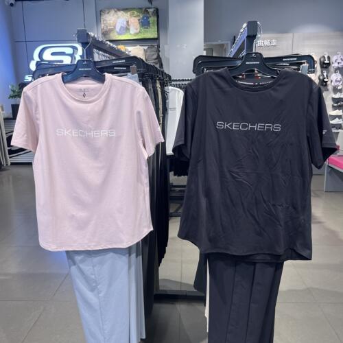 Skechers斯凯奇女士夏季简约百搭舒适柔软印花短袖T恤衫P325W078