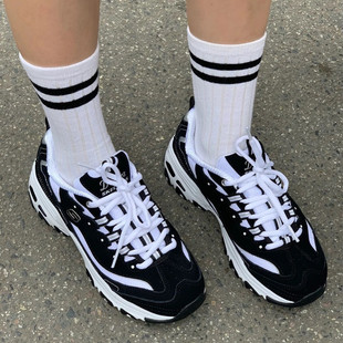 66666179 复古百搭52675老爹鞋 Skechers斯凯奇男女经典 黑白熊猫鞋