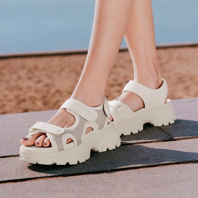 Skechers斯凯奇夏季女鞋蜜糕鞋厚底魔术贴舒适缓震休闲凉鞋119876