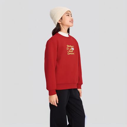 Skechers斯凯奇儿童秋冬季舒适保暖休闲针织套头卫衣上衣L425K129