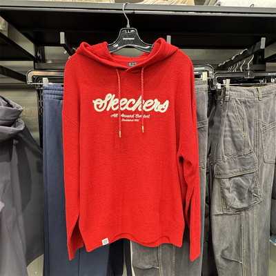 斯凯奇男女款圆领针织卫衣