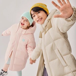 Skechers斯凯奇儿童秋冬中长款保暖锁温防油羽绒服外套P425K049