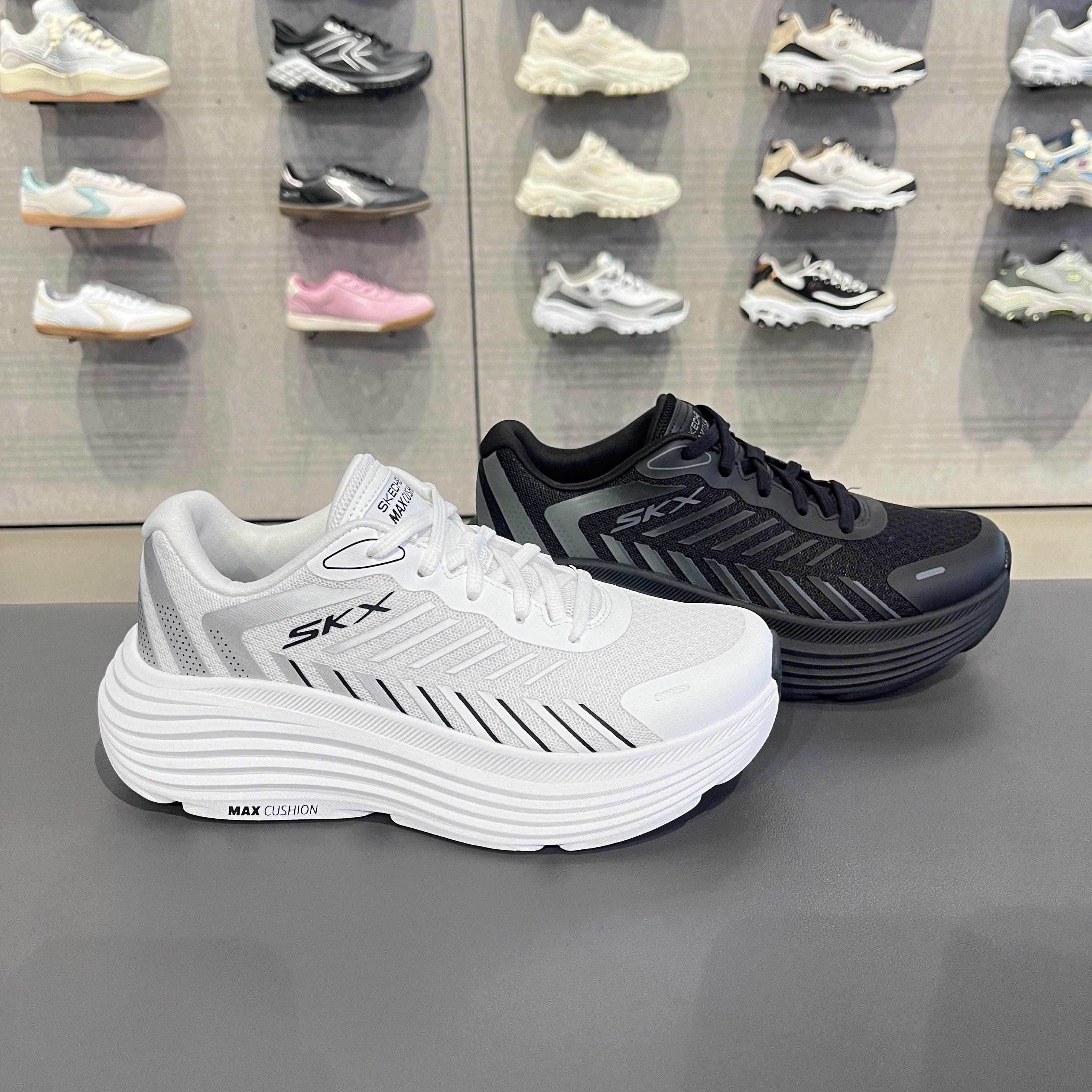 Skechers斯凯奇男女春季网面透气舒适厚底缓震220614跑步鞋129471