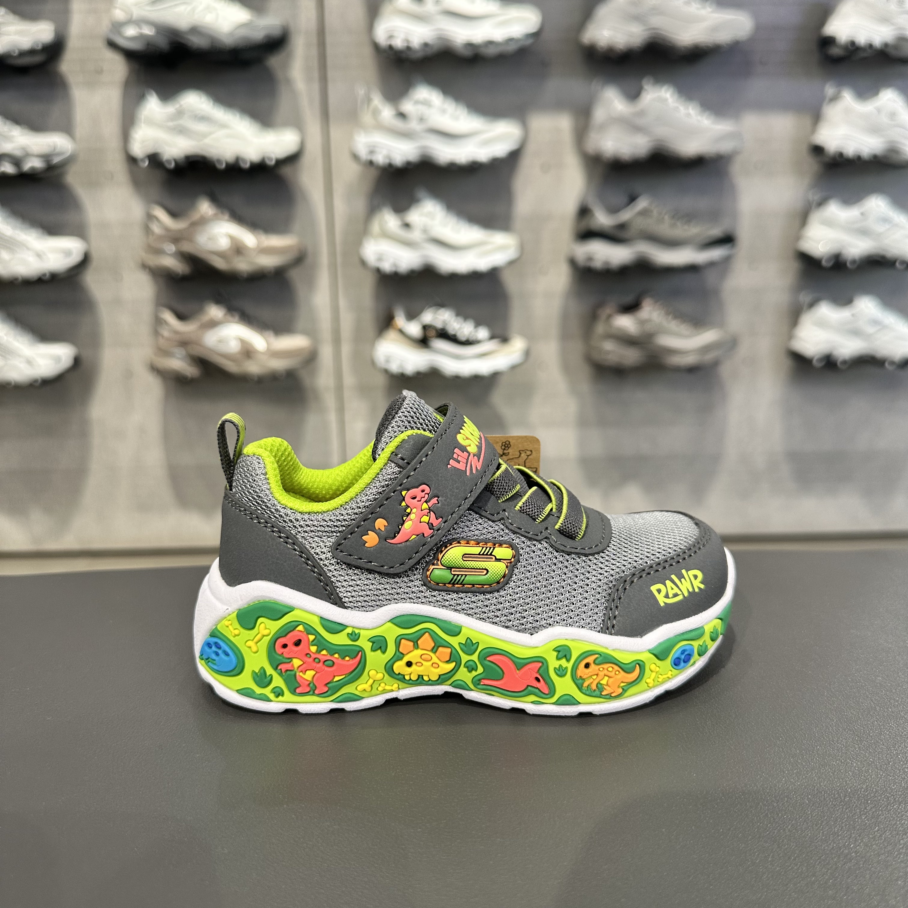 Skechers斯凯奇男童春夏卡通柔软童趣一脚蹬魔术贴运动鞋407312N